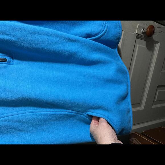 Dumpster Diver Cozy Blue Fleece Pullover Made from Recycled Bottles XL - Picture 4 of 9